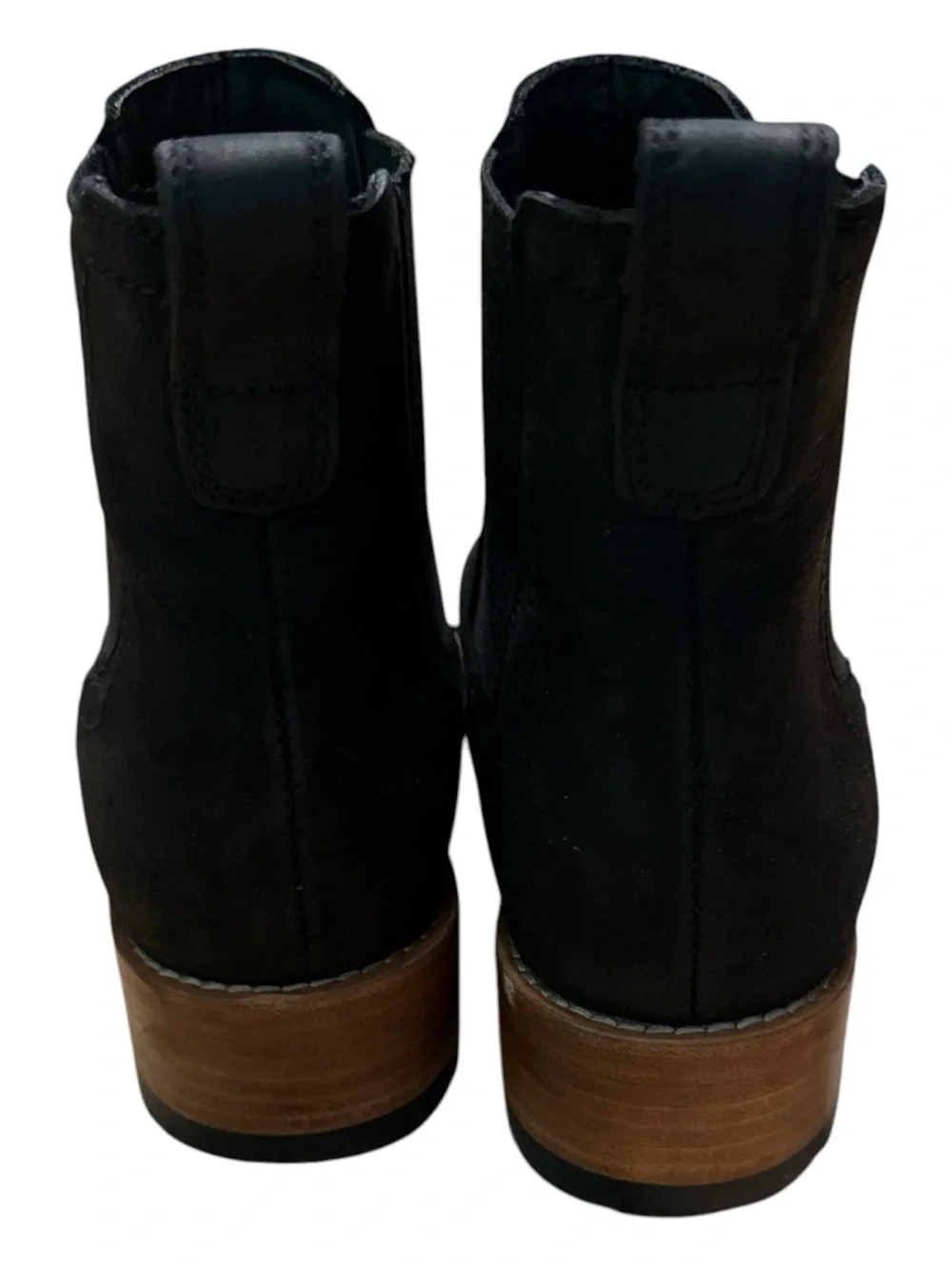 Patina Portland Leather Women's Black Chelsea Ankle Boots with Brown Sole Size 8 - Picture 4 of 9